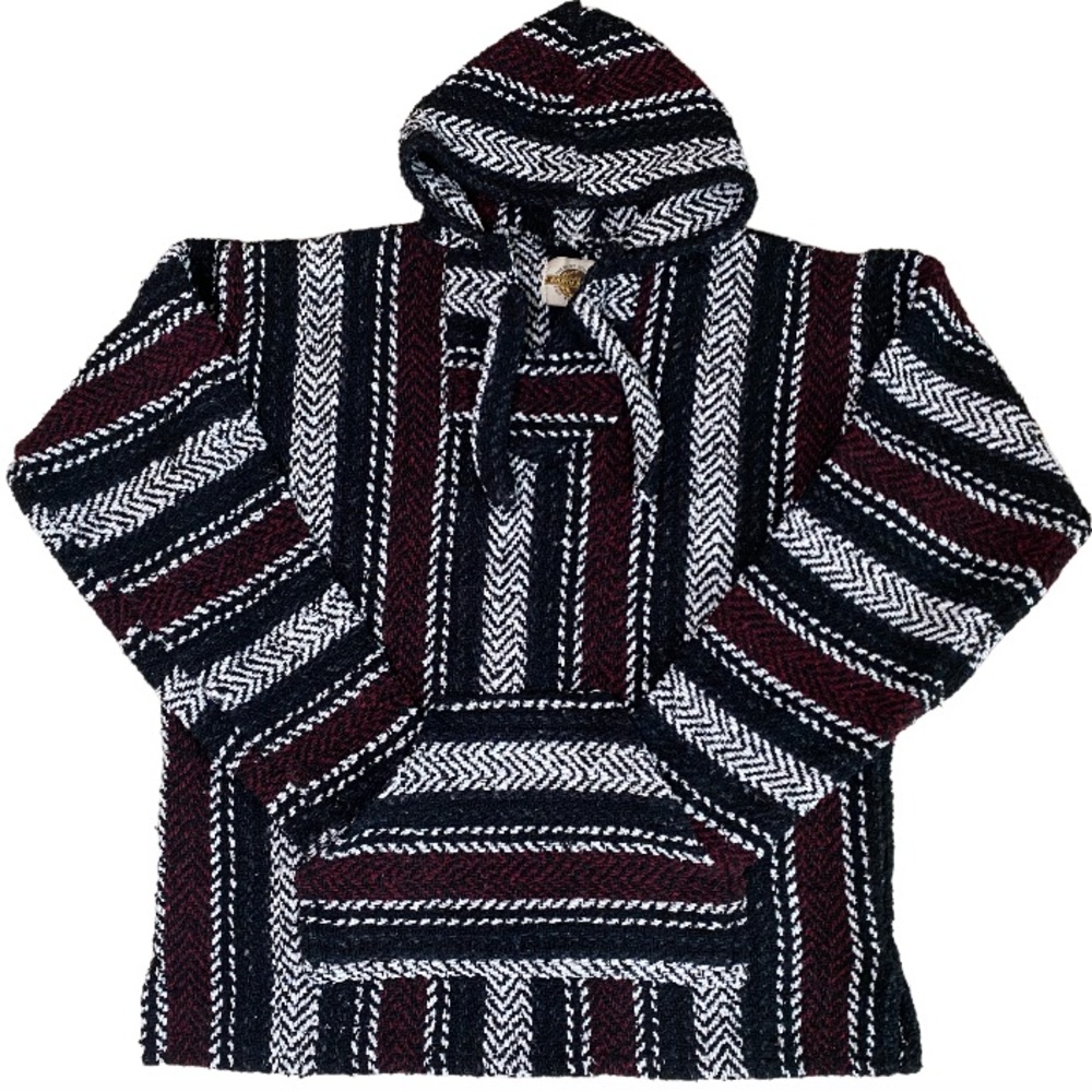 Earth Ragz Baja Pullover Hooded Poncho, Size Unisex Medium